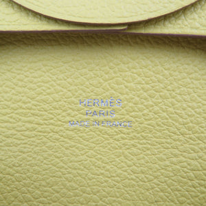 未使用 エルメス バスティア エバーカラー シルバー金具 ライム イエロー U刻印(2022年製) コインケース 小銭入れ 0046【中古】HERMES