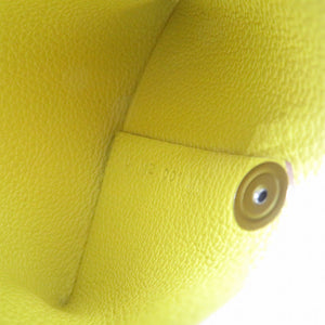 未使用 エルメス バスティア エバーカラー シルバー金具 ライム イエロー U刻印(2022年製) コインケース 小銭入れ 0046【中古】HERMES