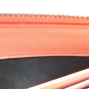 未使用 バレンシアガ 490625 レザー シルバー金具 ピンク ラウンドファスナー 長財布 0049【中古】BALENCIAGA