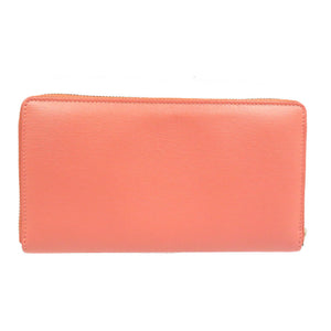 未使用 バレンシアガ 490625 レザー シルバー金具 ピンク ラウンドファスナー 長財布 0049【中古】BALENCIAGA