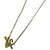 イヴサンローラン ロゴ ハート GP ラインストーン ゴールド ネックレス 0051【中古】Yves Saint Laurent