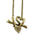 イヴサンローラン ロゴ ハート GP ラインストーン ゴールド ネックレス 0051【中古】Yves Saint Laurent