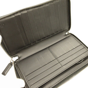 グッチ シェリーライン 481729 GGスプリーム レザー ブラック 黒 ラウンドファスナー長財布 財布 0057【中古】GUCCI