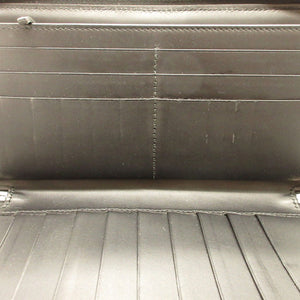 グッチ シェリーライン 481729 GGスプリーム レザー ブラック 黒 ラウンドファスナー長財布 財布 0057【中古】GUCCI