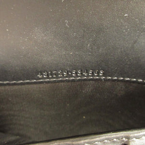 グッチ シェリーライン 481729 GGスプリーム レザー ブラック 黒 ラウンドファスナー長財布 財布 0057【中古】GUCCI