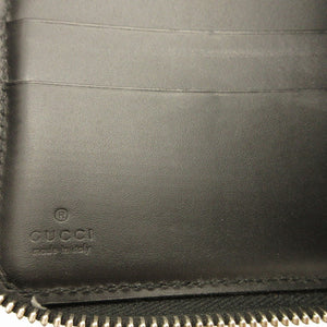 グッチ シェリーライン 481729 GGスプリーム レザー ブラック 黒 ラウンドファスナー長財布 財布 0057【中古】GUCCI