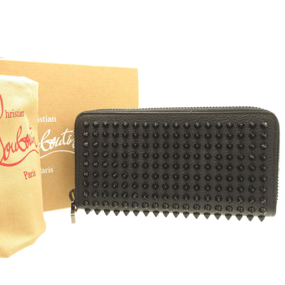 新品同様 クリスチャンルブタン パネトーネ 1165044 レザー ブラック 黒 レッド 赤 ラウンドファスナー長財布 財布 0058【中古】Christian Louboutin