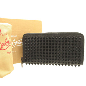 新品同様 クリスチャンルブタン パネトーネ 1165044 レザー ブラック 黒 レッド 赤 ラウンドファスナー長財布 財布 0058【中古】Christian Louboutin