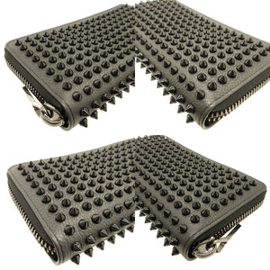 新品同様 クリスチャンルブタン パネトーネ 1165044 レザー ブラック 黒 レッド 赤 ラウンドファスナー長財布 財布 0058【中古】Christian Louboutin