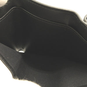 未使用 フェンディ 8M0395 コンパクトウォレット FFロゴ レザー ブラック 黒 3つ折り財布 財布 0061【中古】FENDI