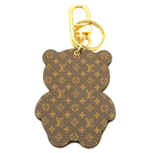 新品同様 ルイヴィトン モノグラム M00993 ポルトクレ LVパンダ レザー ホワイト 白 ブラック 黒 キーリング キーホルダー バッグチャーム 0062【中古】LOUIS VUITTON