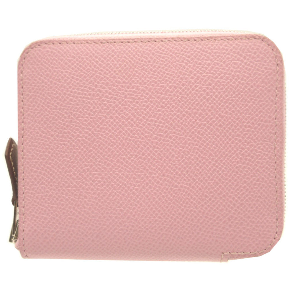 新品同様 エルメス アザップコンパクト U刻印(2022年製) シルクイン ヴォーエプソン モーヴシルベスト コインケース 財布 0064【中古】HERMES