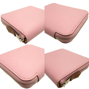 新品同様 エルメス アザップコンパクト U刻印(2022年製) シルクイン ヴォーエプソン モーヴシルベスト コインケース 財布 0064【中古】HERMES