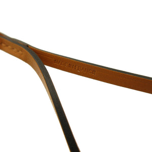 未使用 エルメス オランナノ サンダル ヴォーエプソン ナチュラルサブレ ブルーインディゴ ブラック バッグチャーム キーホルダー 0065【中古】HERMES