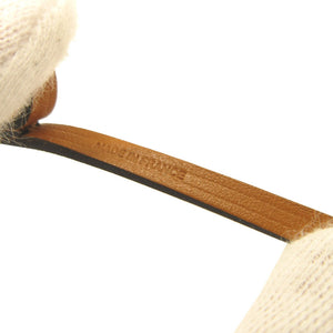 未使用 エルメス オランナノ サンダル ヴォーエプソン ゴールド ナチュラルサブレ ブラック バッグチャーム キーホルダー 0066【中古】HERMES