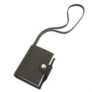 未使用 エルメス ユリスナノ ヴェルソ Z刻印(2021年製) トゴ ヴォ―スイフト ノワール ブルーサフィール バッグチャーム キーホルダー 0072【中古】HERMES