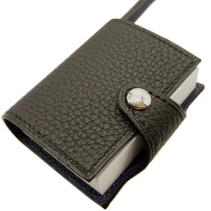 未使用 エルメス ユリスナノ ヴェルソ Z刻印(2021年製) トゴ ヴォ―スイフト ノワール ブルーサフィール バッグチャーム キーホルダー 0072【中古】HERMES