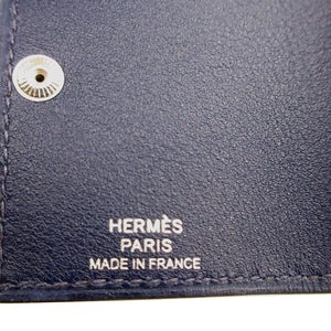 未使用 エルメス ユリスナノ ヴェルソ Z刻印(2021年製) トゴ ヴォ―スイフト ノワール ブルーサフィール バッグチャーム キーホルダー 0072【中古】HERMES