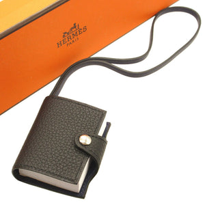 未使用 エルメス ユリスナノ ヴェルソ Z刻印(2021年製) トゴ ヴォ―スイフト ノワール ブルーサフィール バッグチャーム キーホルダー 0072【中古】HERMES