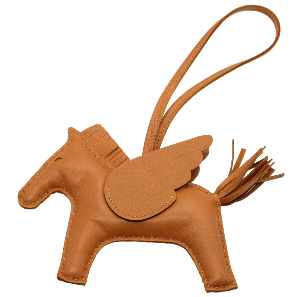 未使用 エルメス ロデオペガサスチャームMM B刻印(2023年製) アニューミロ ソーゴールド バッグチャーム キーホルダー 0073【中古】HERMES