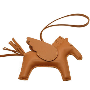 未使用 エルメス ロデオペガサスチャームMM B刻印(2023年製) アニューミロ ソーゴールド バッグチャーム キーホルダー 0073【中古】HERMES