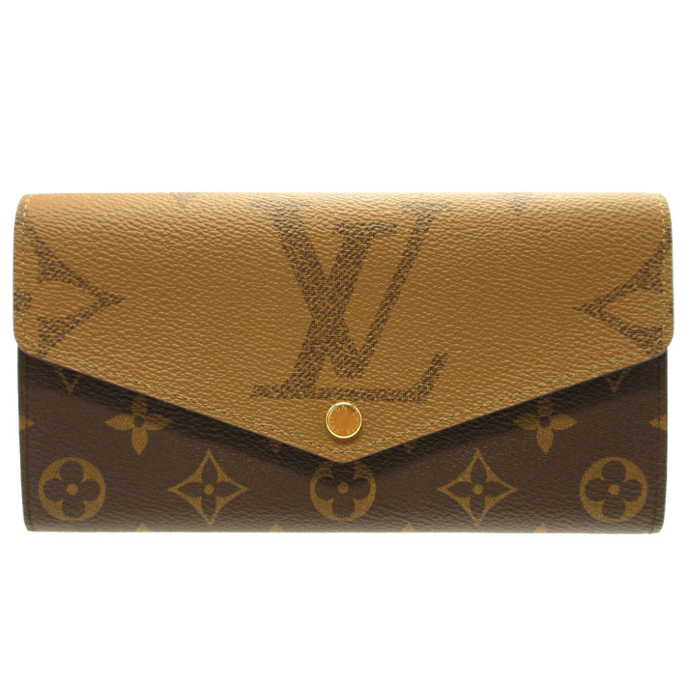 新品同様 ルイヴィトン M80726 モノグラム ジャイアント リバース ポルトフォイユ サラ ICチップ 2つ折り長財布 財布 0077【中古】LOUIS VUITTON