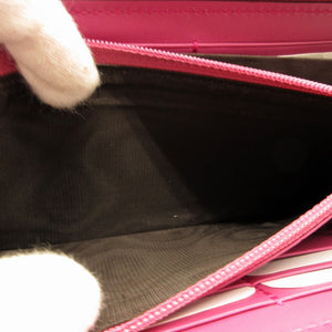 新品同様 グッチ 388680 グッチシマ レザー ピンク ラウンドファスナー長財布 財布 0079【中古】GUCCI