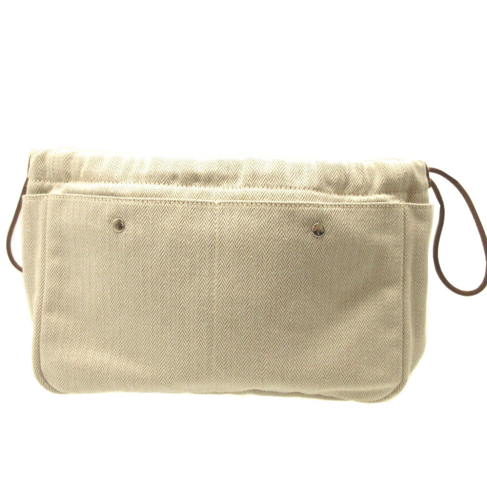 美品 エルメス フールビ20 トワルシェブロン ヴォーバレニア ベージュ ポーチ バッグ 0080【中古】HERMES