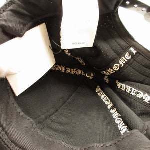 新品同様 クロムハーツ ホースシューロゴ クロスボールボタン メッシュ ポリエステル ブラック 黒 トラッカー キャップ 帽子 0084【中古】CHROME HEARTS