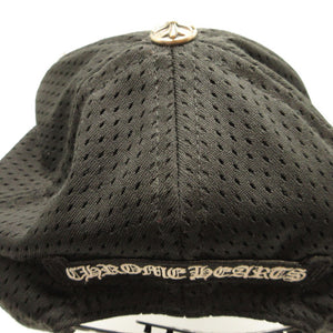 新品同様 クロムハーツ ホースシューロゴ クロスボールボタン メッシュ ポリエステル ブラック 黒 トラッカー キャップ 帽子 0084【中古】CHROME HEARTS