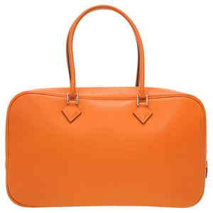 美品 エルメス プリュムエラン28 エプソン オレンジ □H刻印 ハンドバッグ 0089【中古】HERMES