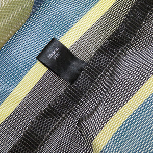 新品同様 マルニ フラワーカフェ ストライプ トートバッグ ナイロン ブルー ピンク 0097 【中古】 MARNI