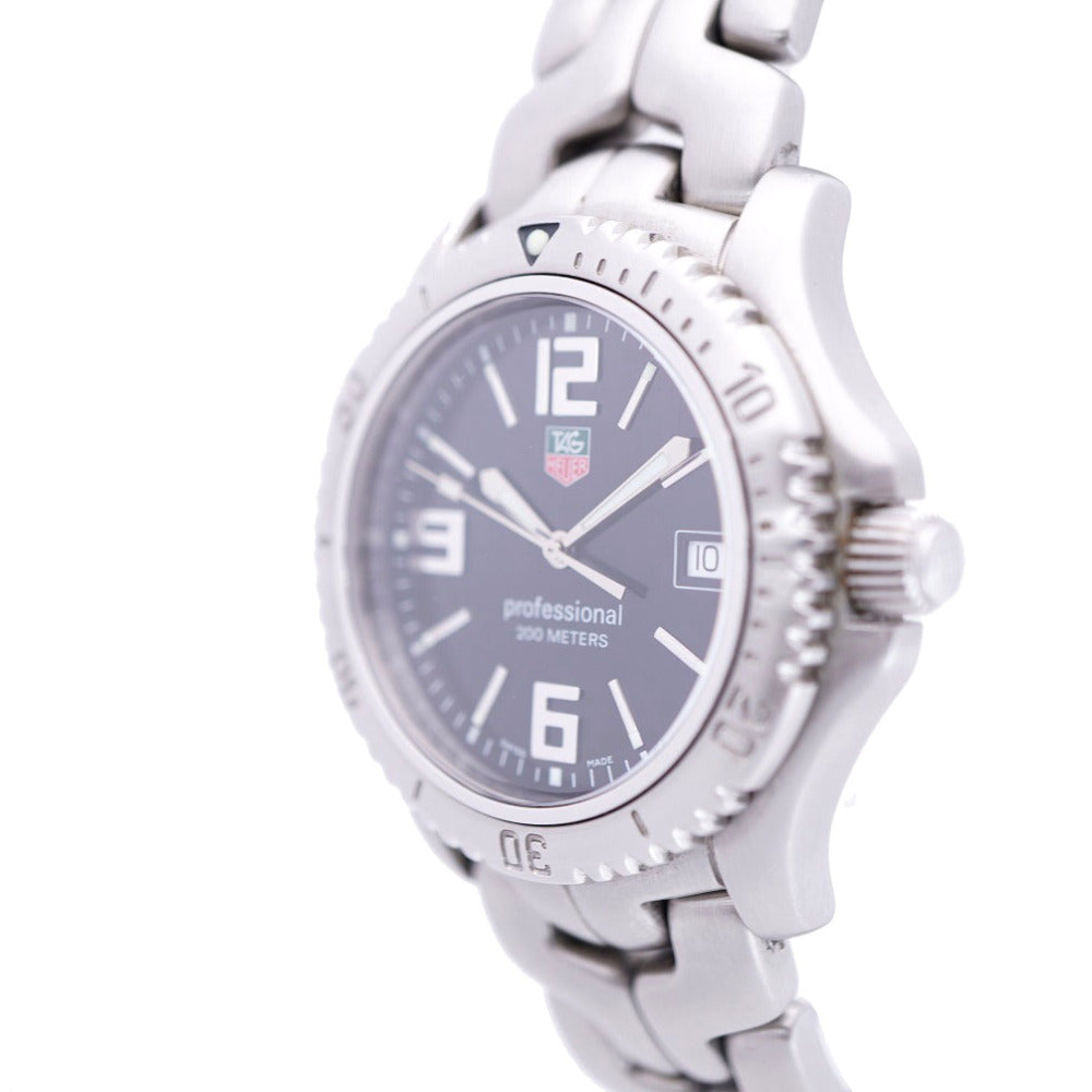 美品 タグホイヤー リンク プロフェッショナル 200M WT1110 クオーツ 腕時計 SS ブラック 黒文字盤 0099【中古】TAG HEUER メンズ