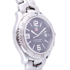 美品 タグホイヤー リンク プロフェッショナル 200M WT1110 クオーツ 腕時計 SS ブラック 黒文字盤 0099【中古】TAG HEUER メンズ