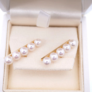 新品同様 タサキ バランス パール/K18YG ピアス アコヤ真珠 イエローゴールド ジュエリー 0100【中古】TASAKI レディース