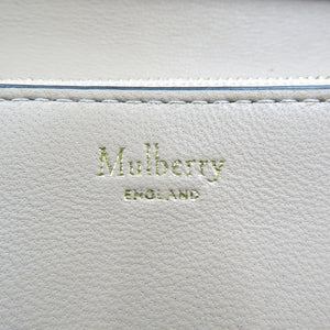 未使用 マルベリー RL5306/690D614 レザー ゴールド金具 グレー ベージュ 二つ折り財布 0105【中古】Mulberry