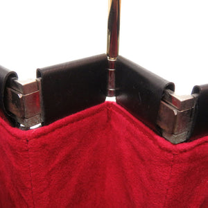 美品 カルティエ レザー ブラック トリニティ ハンドバッグ バッグ 黒 0111 【中古】 CARTIER