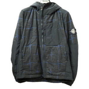 ストーンアイランド × ドーメル ジャケット ウール/ナイロン チェック サイズL ブルゾン ブラック 黒 0112【中古】STONE ISLAND メンズ