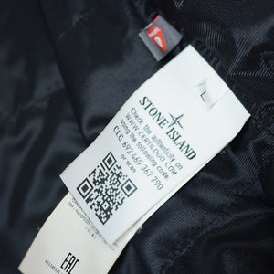 ストーンアイランド × ドーメル ジャケット ウール/ナイロン チェック サイズL ブルゾン ブラック 黒 0112【中古】STONE ISLAND メンズ