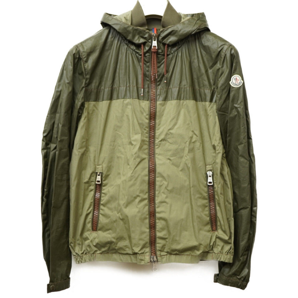 モンクレール ELIE ナイロンジャケット PVC サイズ2 グリーン 緑 0113【中古】MONCLER メンズ