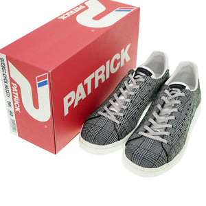 未使用 パトリック ケベック チェック 503371 スニーカー キップスエード サイズ40 ブラック/グレー 0116【中古】PATRICK メンズ