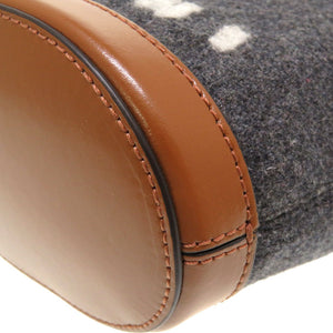 新品同様 マルニ トロピカリア ウール レザー グレー ブラウン BMMP0096Q1 2WAY ショルダーバッグ バッグ 茶 0121 【中古】 MARNI