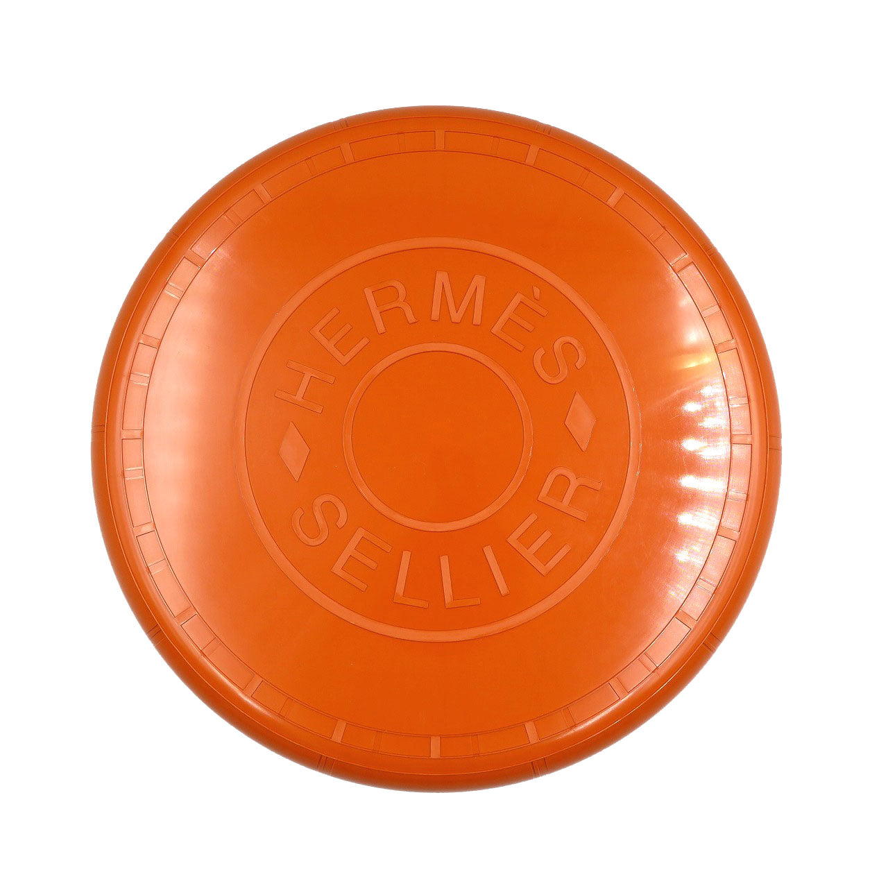 美品 エルメス ウフ セリエ 犬用 プラスチック オレンジ フリスビー フライングディスク 0132【中古】HERMES