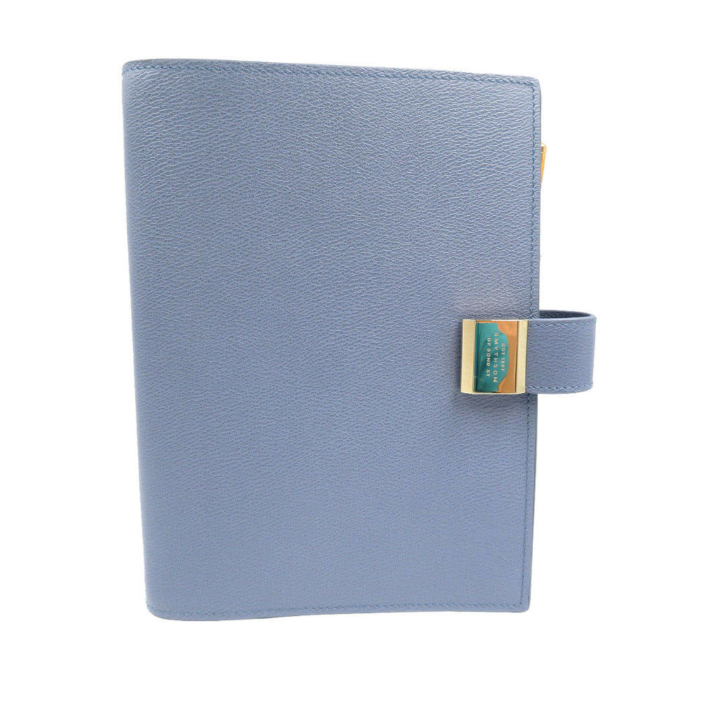未使用 スマイソン レザー ゴールド金具 ブルー 青 システム手帳 0134【中古】SMYTHSON
