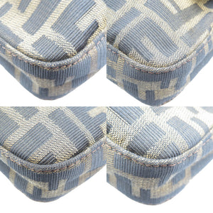美品 フェンディ マンマバケット ズッカ柄 キャンバス レザー シルバー金具 ブラウン ハンドバッグ 0138【中古】FENDI