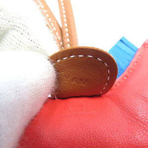 新品同様 エルメス ロデオPM Y刻印 馬 アニョーミロ ローズテキサス ブルーザンジバル ゴールド バッグチャーム 0141【中古】HERMES