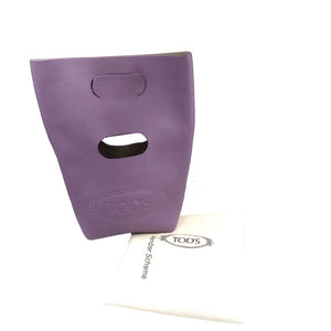 新品同様 トッズ エンダースキーマ レザー パープル ハンドバッグ 紫 0143【中古】TOD'S