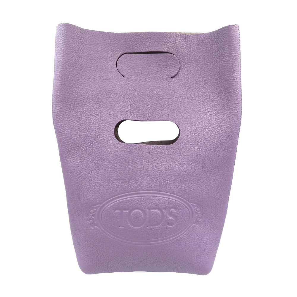新品同様 トッズ エンダースキーマ レザー パープル ハンドバッグ 紫 0143【中古】TOD'S