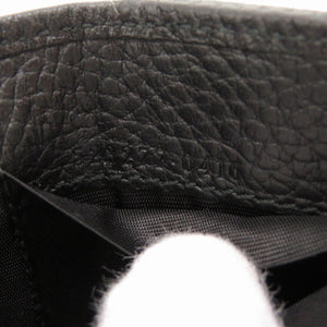 新品同様 グッチ GGマーモント コンパクトウォレット レザー ブラック 523277 三つ折り財布 財布 ロゴ 黒 0146 【中古】 GUCCI メンズ