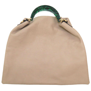 新品同様 マルニ ベニス ミディアムバッグ VENICE レザー ベージュ グリーン トートバッグ バッグ 0149 【中古】 MARNI